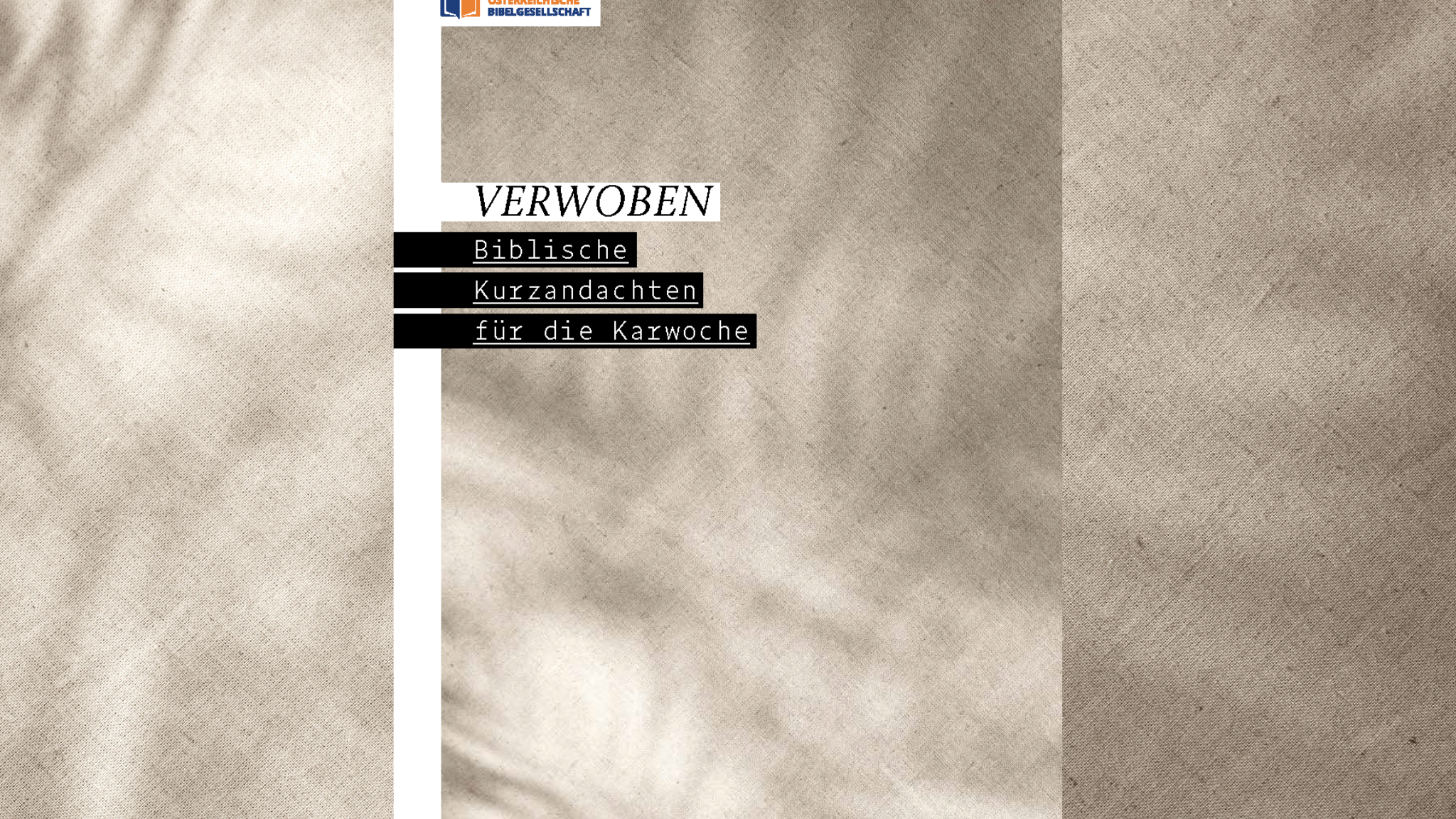 Das Cover der Osterbibellese "Verwoben"